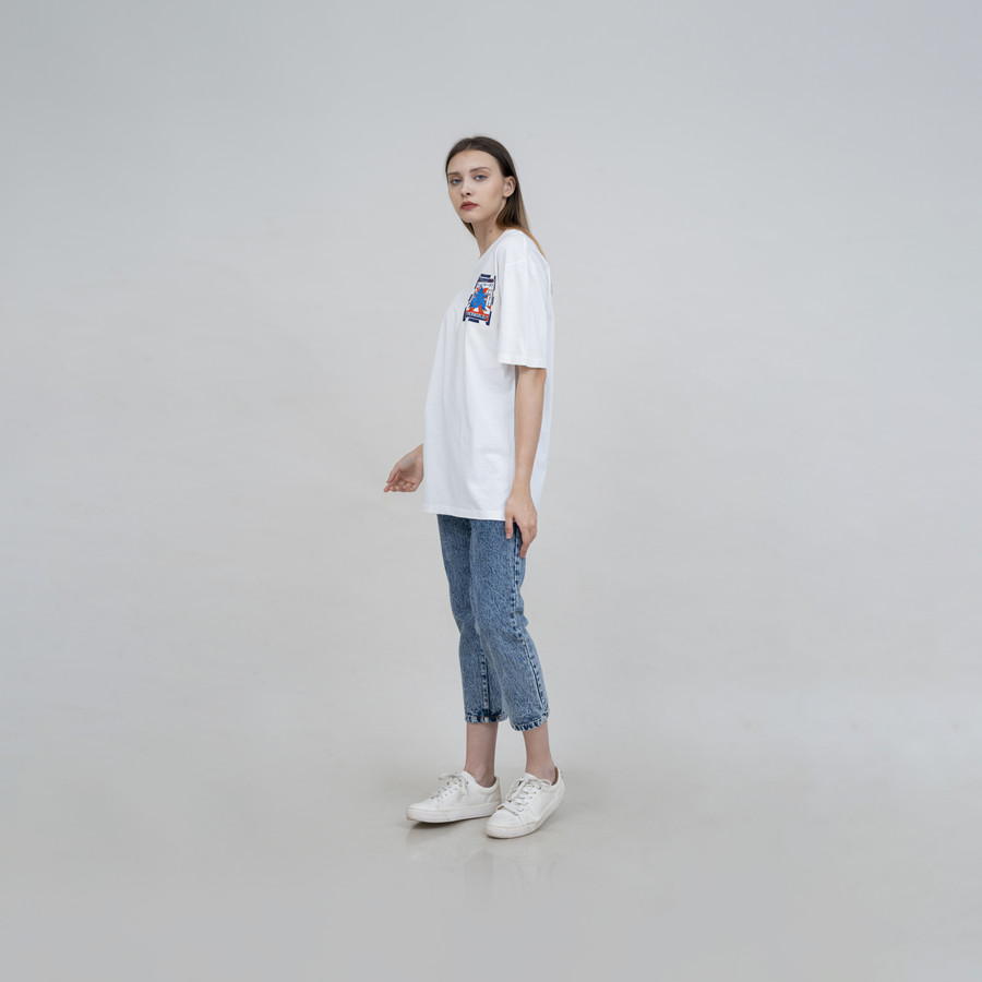  T-SHIRT WOMEN RAMEN DINO WHITE X LITTLE FRESCO 