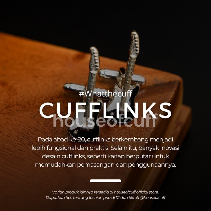 Houseofcuff Cufflinks Kancing Manset Knot Hijau Turquoise