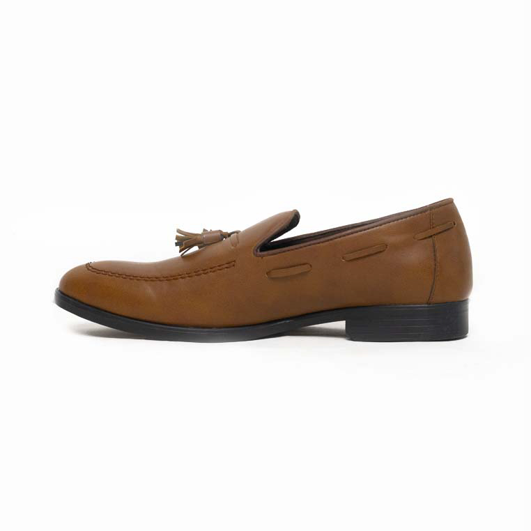 TASSEL LOAFER LEATHER SHOES BROWN