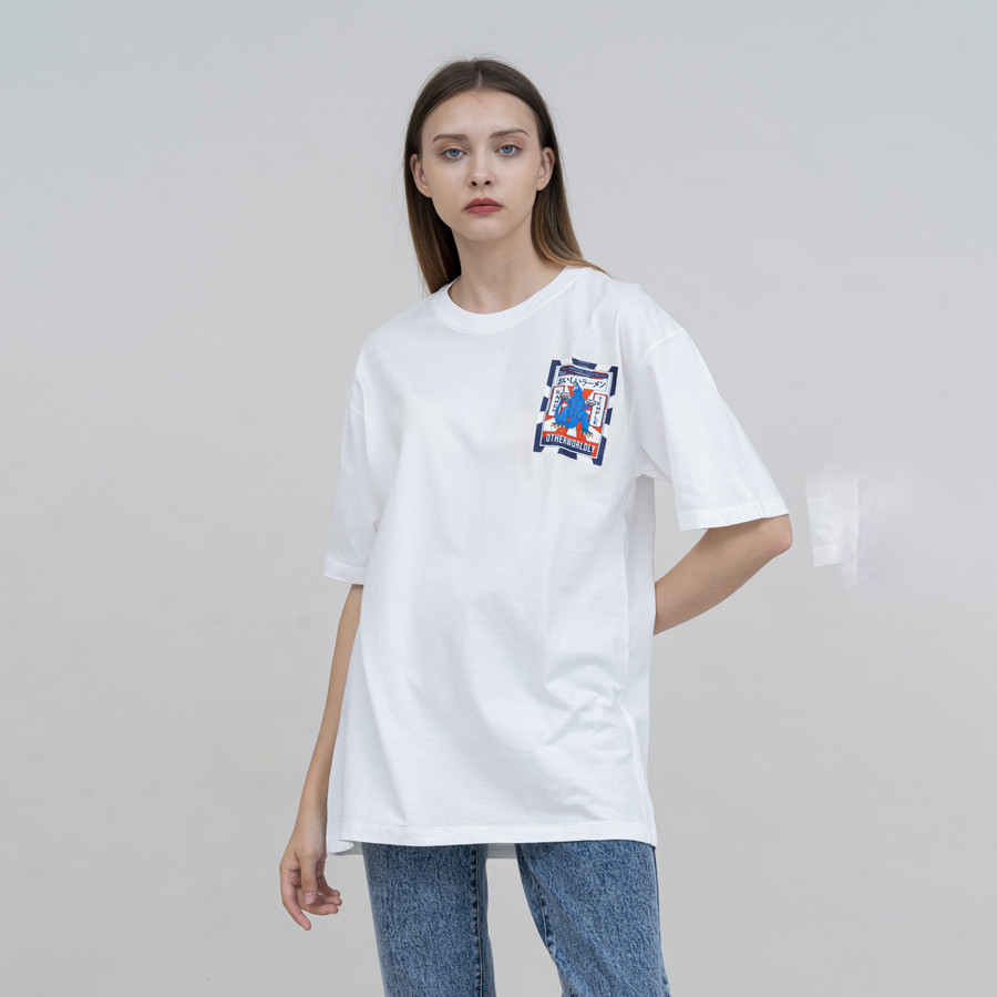  T-SHIRT WOMEN RAMEN DINO WHITE X LITTLE FRESCO 