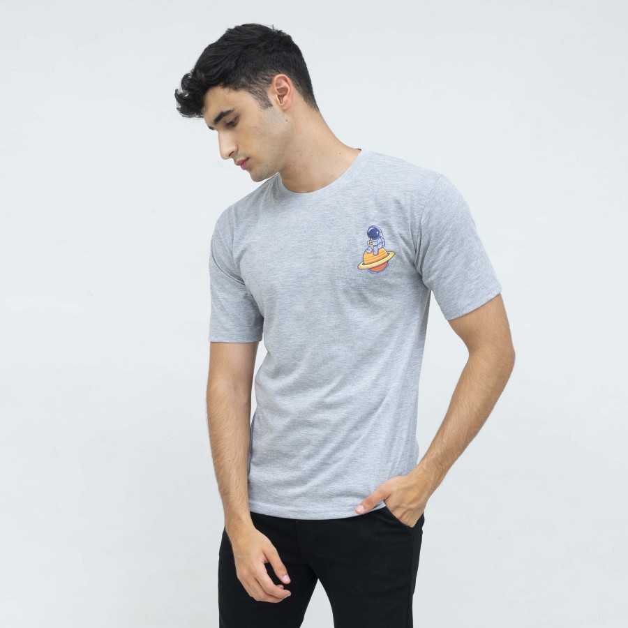 CASUAL T-SHIRT GREY SOME SPACE X LITTLE FRESCO