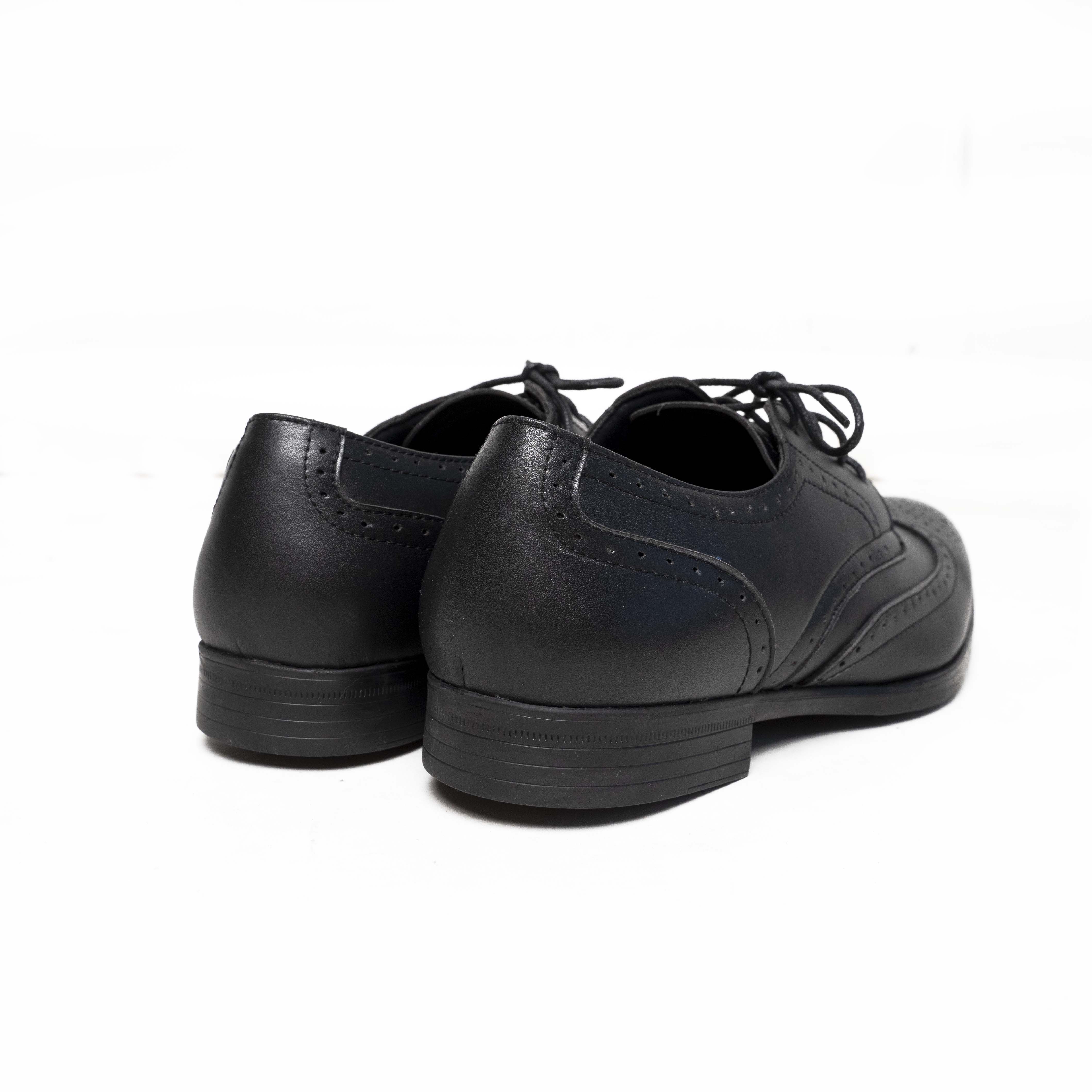 OXFORD WING TIP LEATHER SHOES BLACK