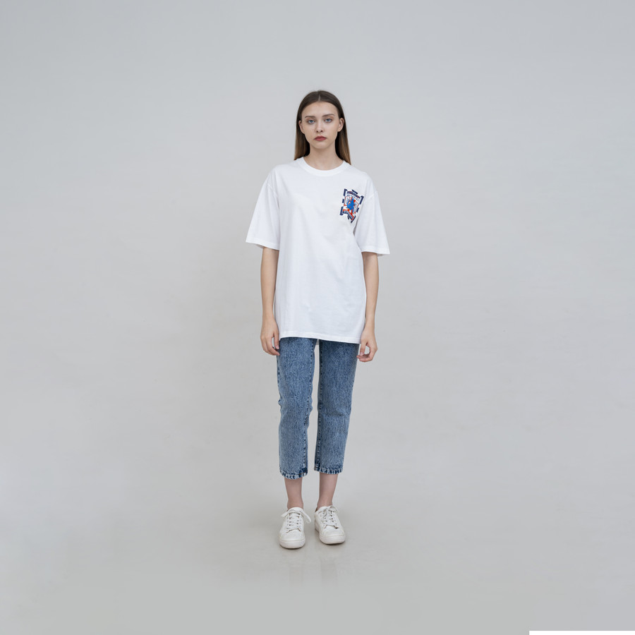  T-SHIRT WOMEN RAMEN DINO WHITE X LITTLE FRESCO 